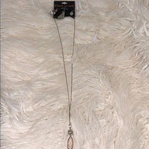 New long necklace with interchangeable charms.